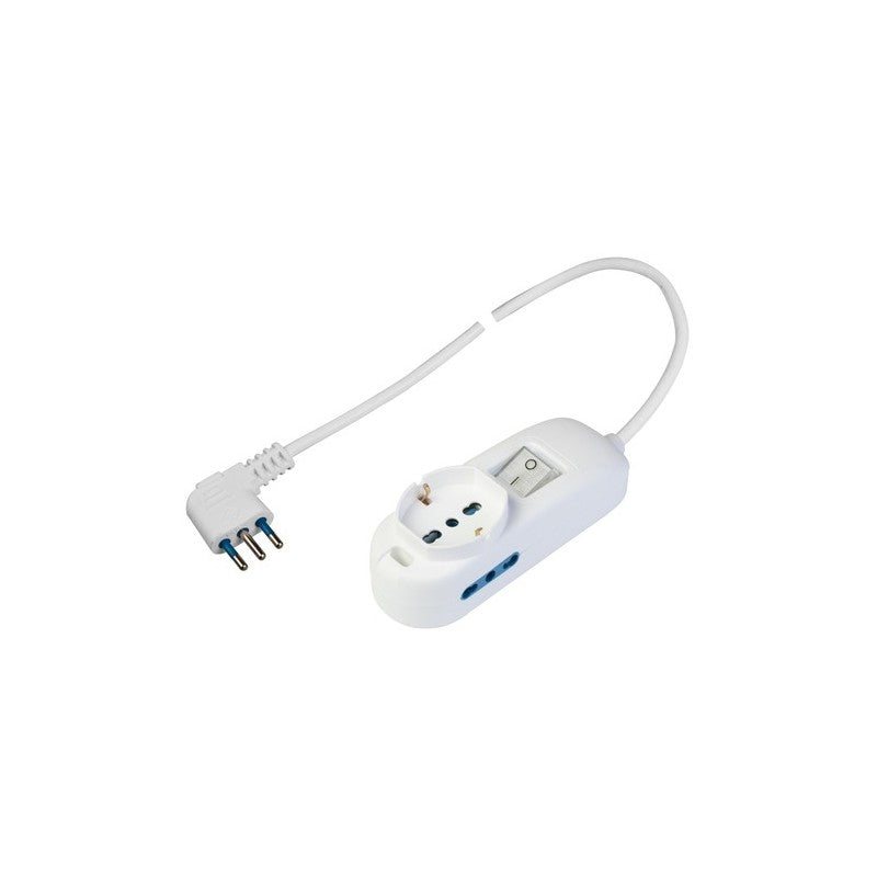 Presa 3 Biv. T. Lat. Int. Lum. + 1,5M Cav. B. Prolunga elettrica PolyPool per Impianti Elettrici Presa 3 Biv. T. Lat. Int. Lum. + 1,5M Cav. B. Prolunga elettrica PolyPool per Impianti Elettrici